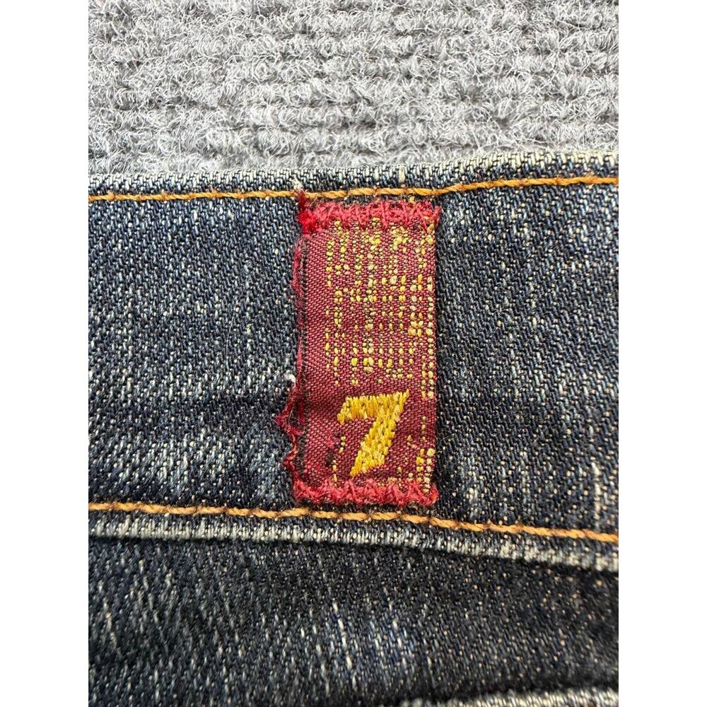 Vintage Y2K 7 For All Mankind Jeans Womens 28 Low Rise Bootcut Gray Black USA - Picture 13 of 15